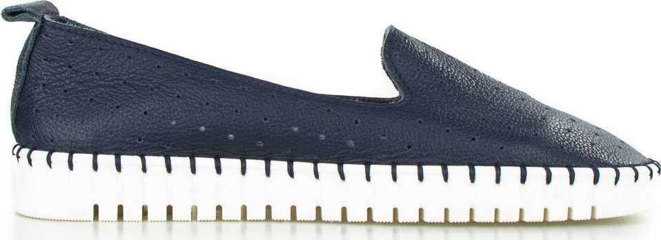 Sempre Espadryle damskie skórzane ażurowe granatowe Sempre-40