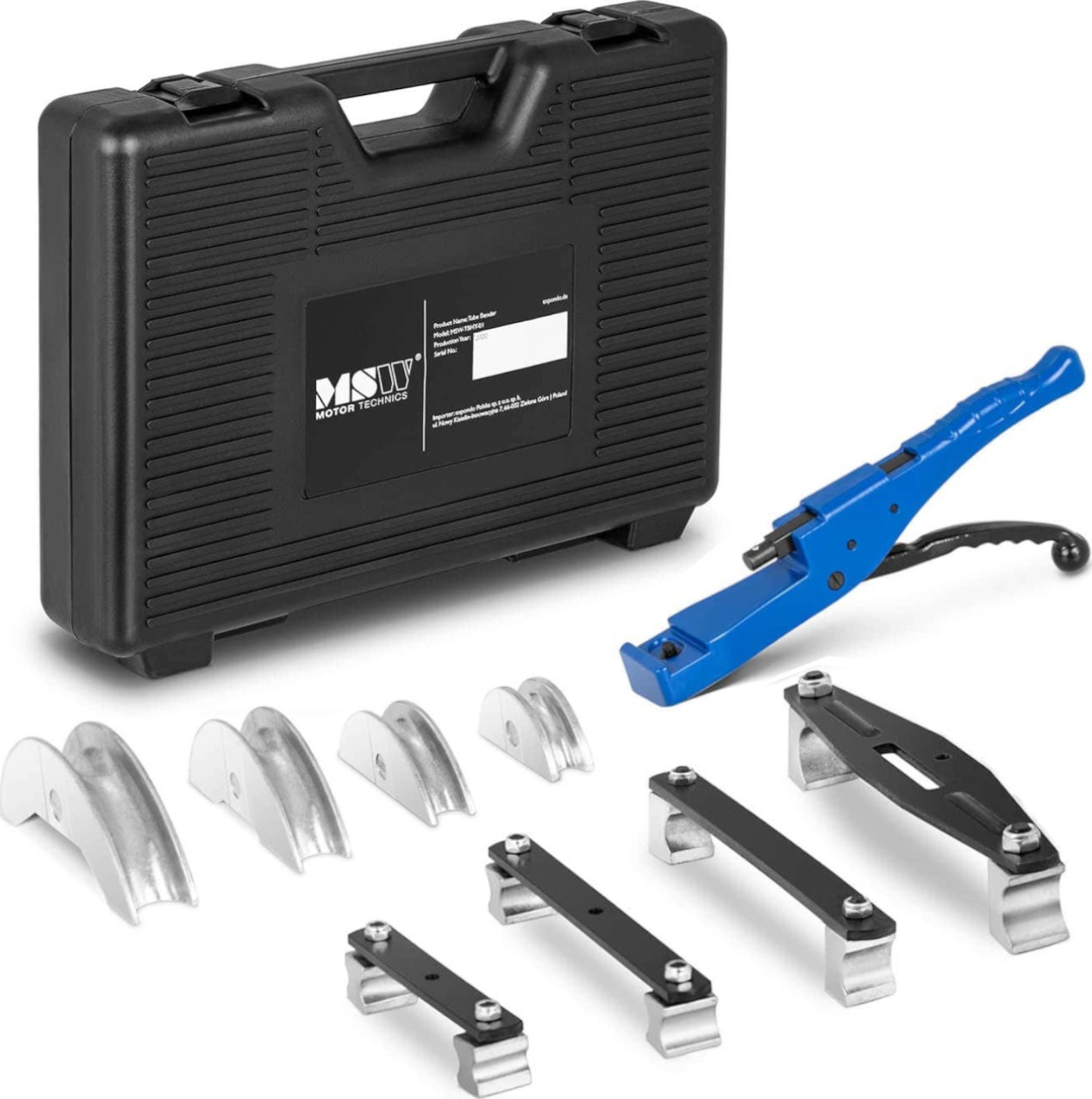 MSW Giętarka zaginarka ręczna do rur XPAP PEX miedzianych śr. 16-32 mm 4 głowice Giętarka zaginarka ręczna do rur XPAP PEX miedzianych śr. 16-32 mm 4