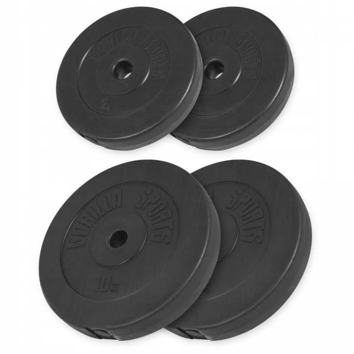Gorilla Sports Gorilla Sports zestaw obciążeń wynylowych 30kg (2x5kg, 2x10kg)