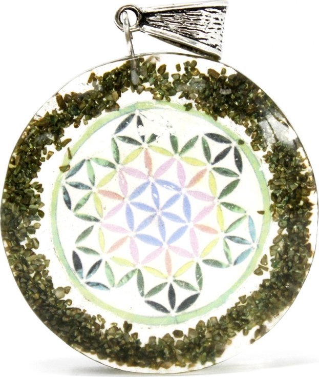 Art-Pol Wisiorek z Orgonitem - Greenstone Mandala