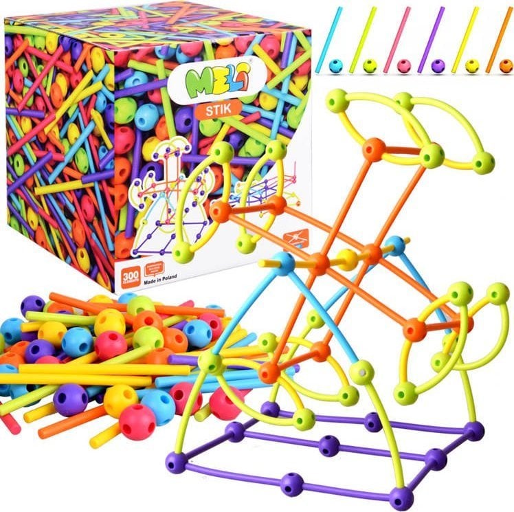 Meli Klocki słomki patyczki Meli Stik 300ele 50601