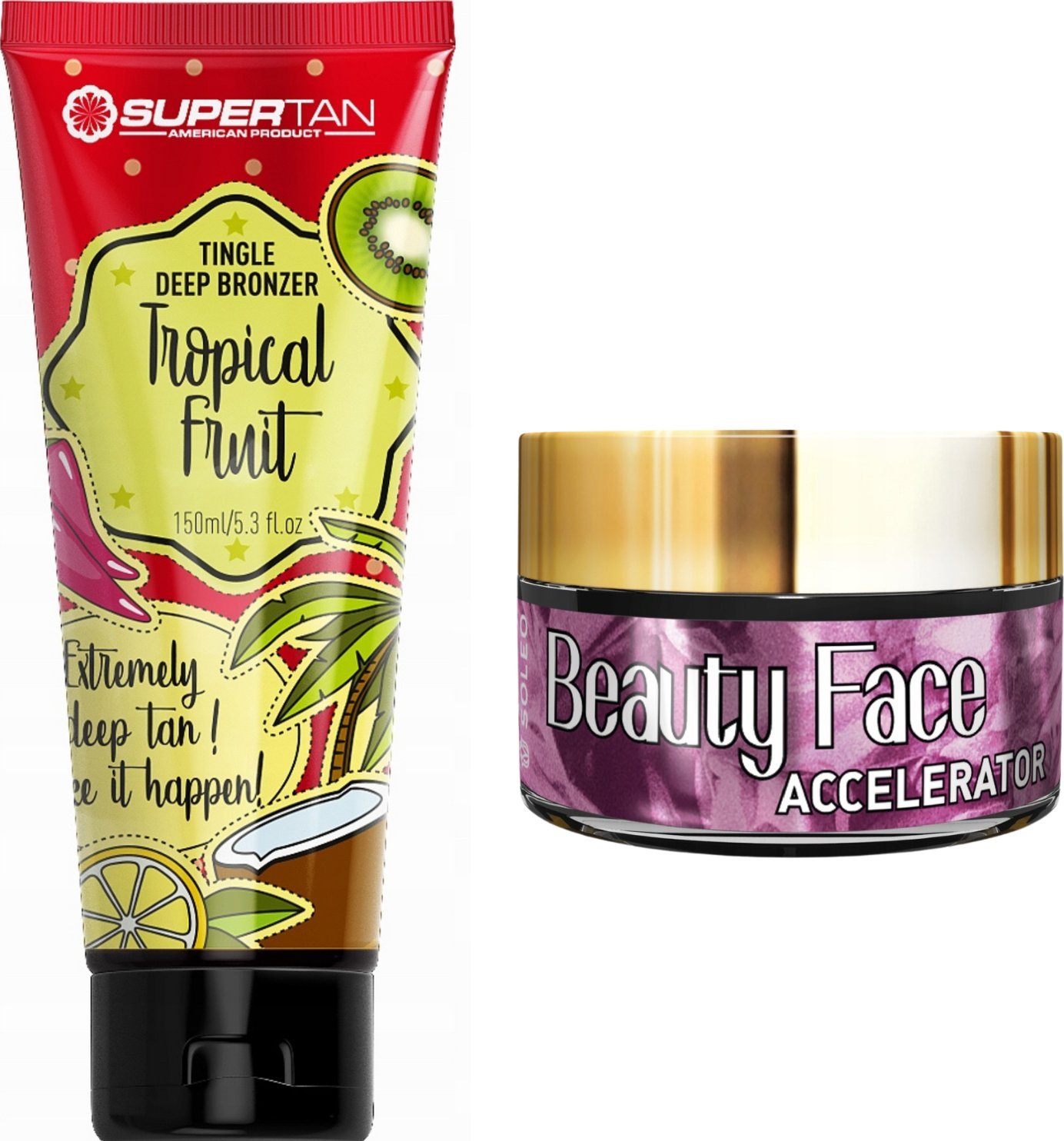 Supertan Supertan Tropical Fruits + Słoiczek Beauty Face