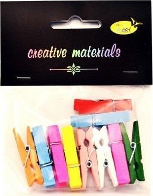 Klamerki kolorowe 35mm 10szt