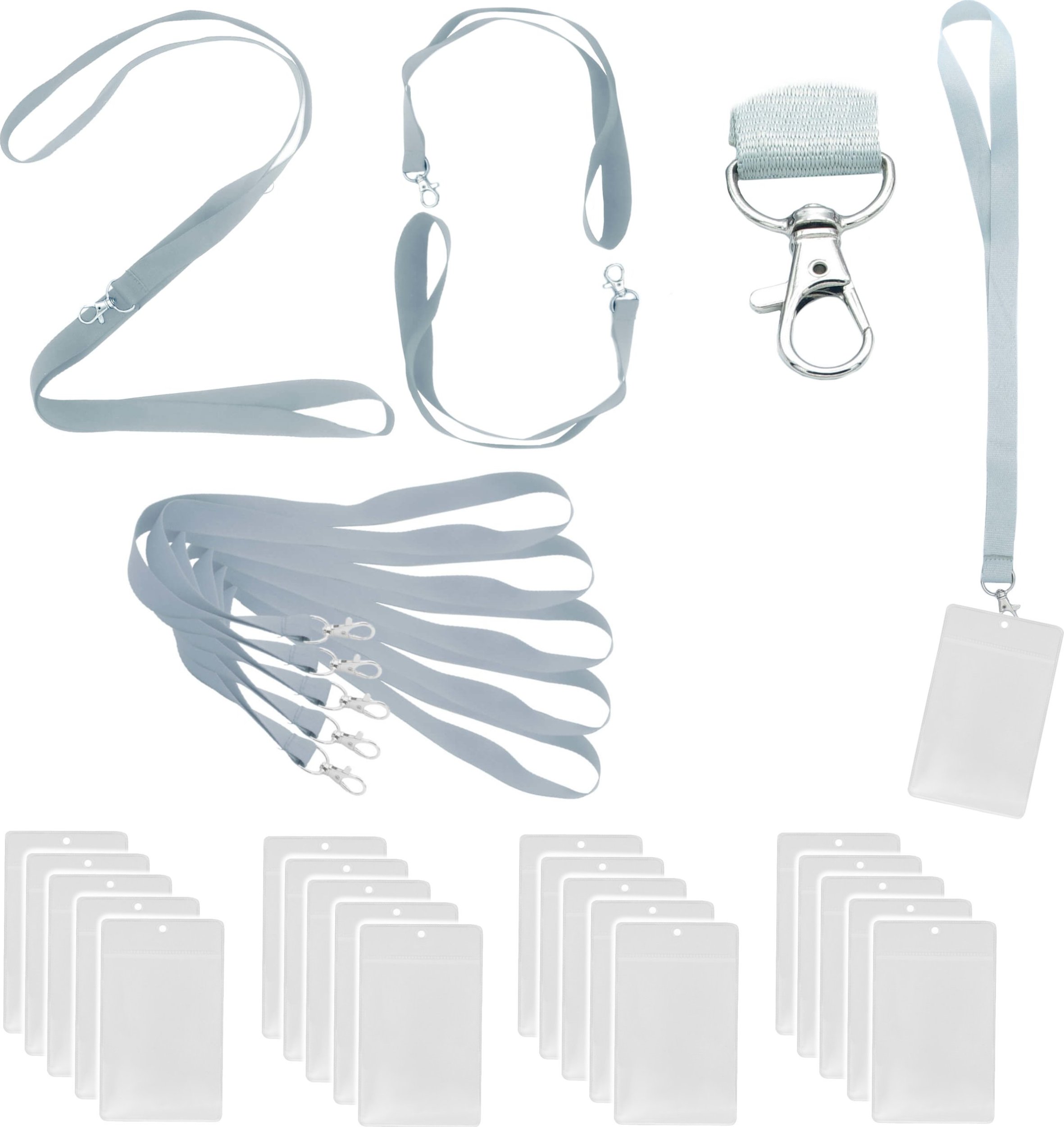 Stamal Identyfikator pionowy holder A7 kieszonka 81x110mm +smycz x20kpl