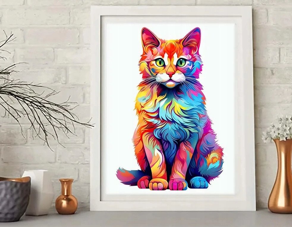 Puzzle Drewniane Wooden A3 dla dzieci i dorosłych 180 el. Kot