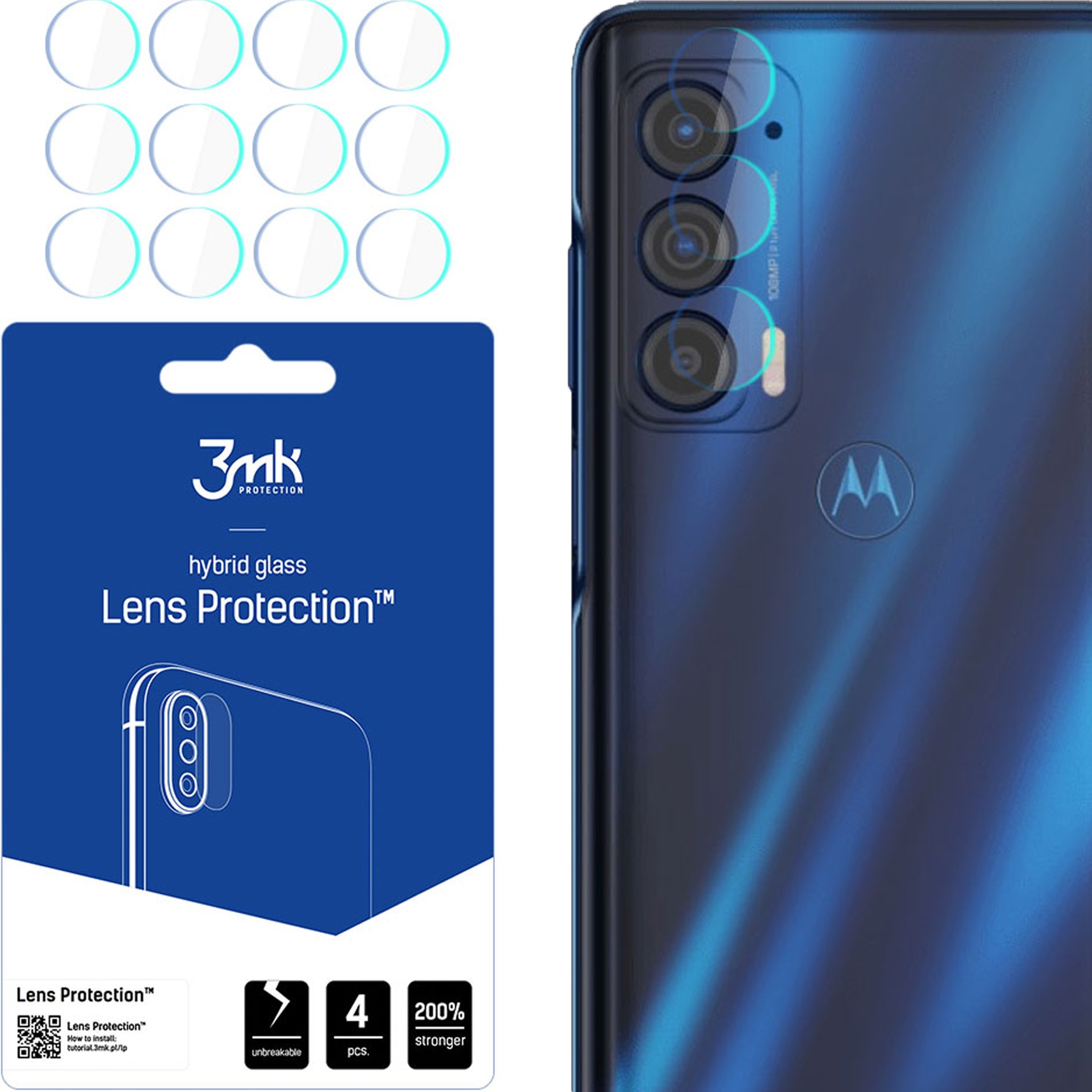 MOTOROLA EDGE 2021 - 3MK LENS PROTECTION