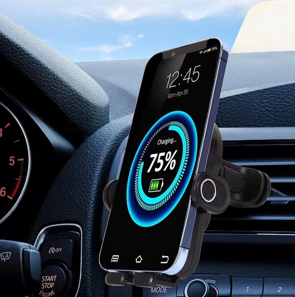 K51F2 UCHWYT SAMOCHODOWY ROBO + ŁADOWARKA QI