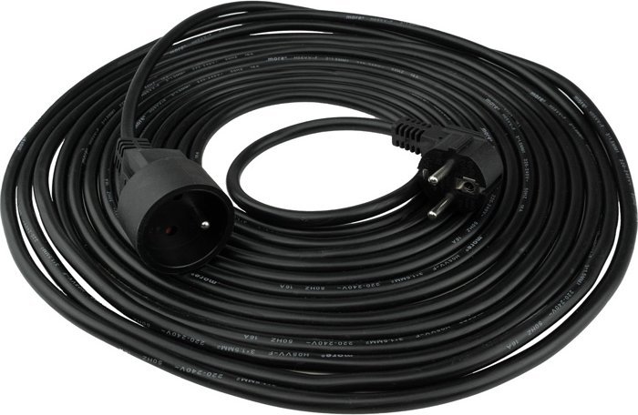 Ecolight Przedłużacz 1 gniazdo 10m z/u 3x1.5mm2 czarny
