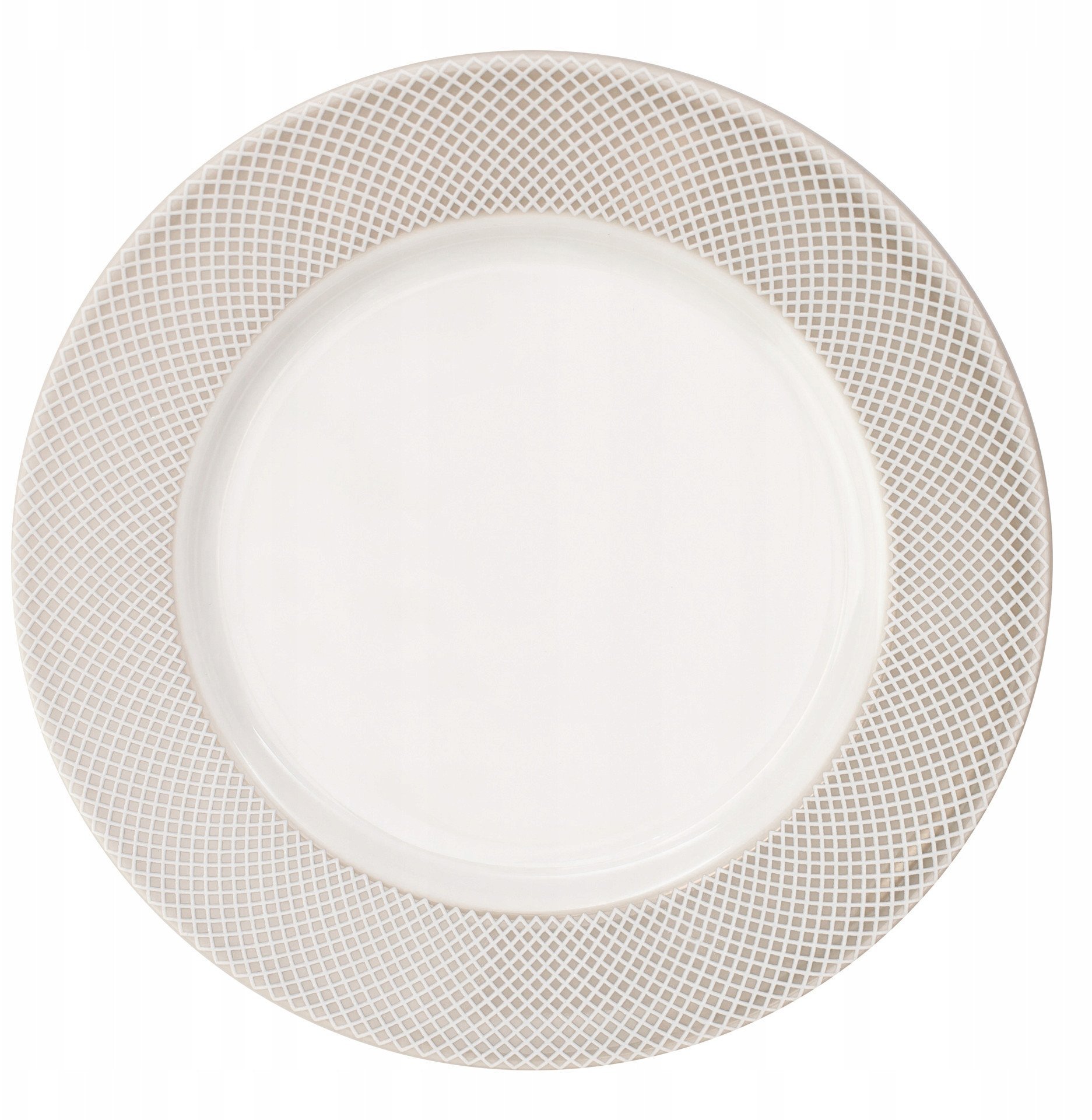 NORWICH Talerz płaski 23 cm beżowy rant
