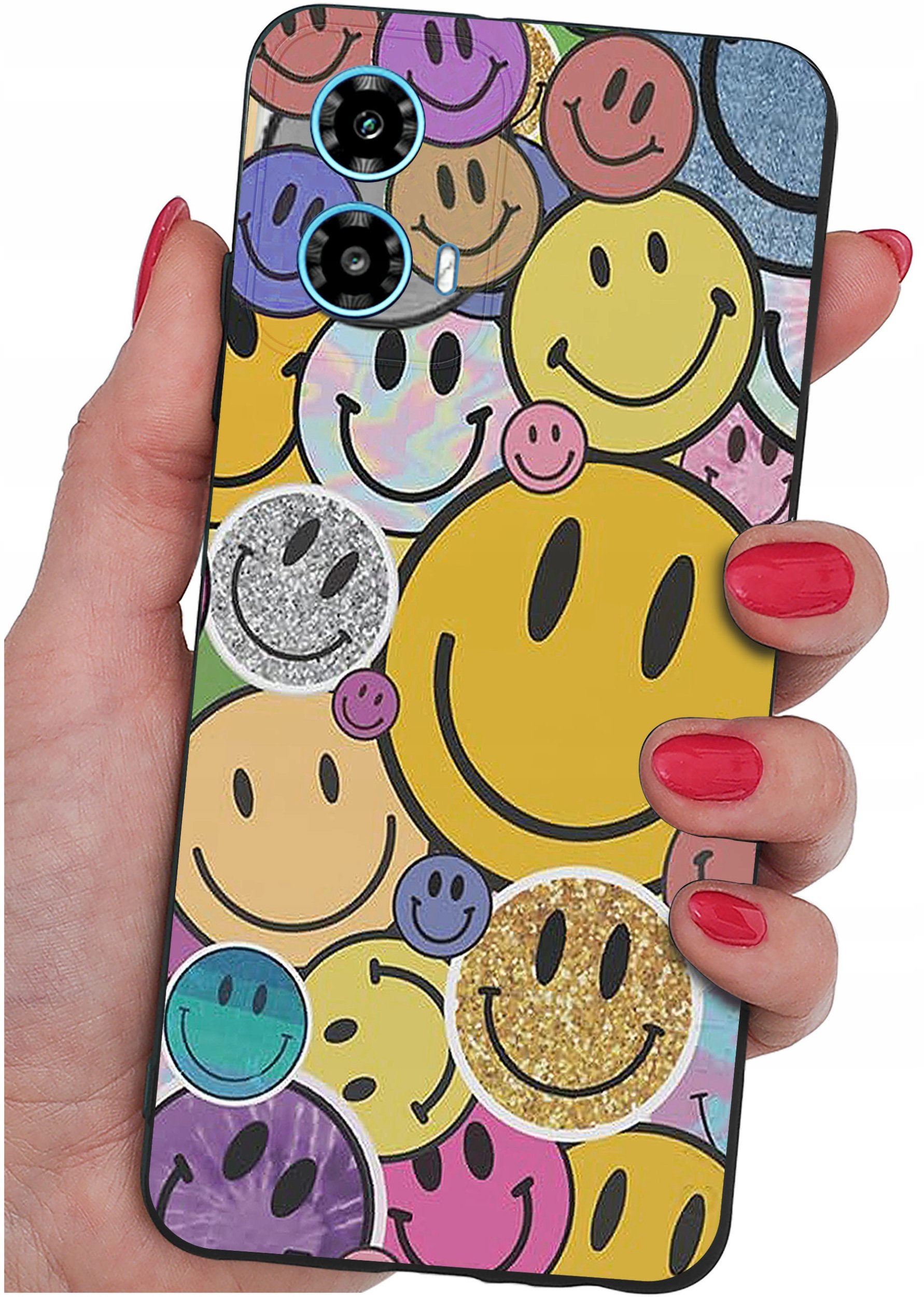 ETUI do Motorola Moto G34 5G WZORY |SILIKONOWE MATT CASE + SZKŁO 9H