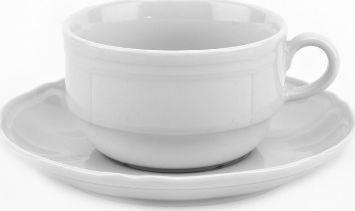 Karolina Filiżanka 220 ml ze spodkiem Castel White