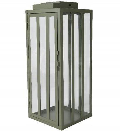 Latarnia metalowa dekoracyjna 18x18x45cm Elegancki lampion