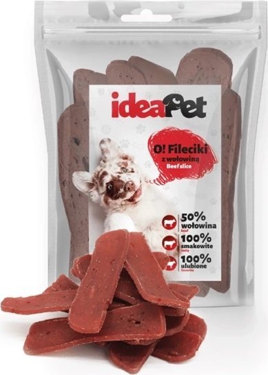 IdeaPet IDEAPET 500g FILECIKI Z WOŁOWINĄ