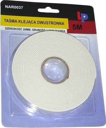 LP NAR0037 Taśma klejąca dwustronna 5m/20/15mm
