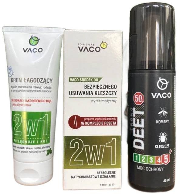 Zestaw na Komary Spray, Krem, Wyciągarka VACO EXTREME