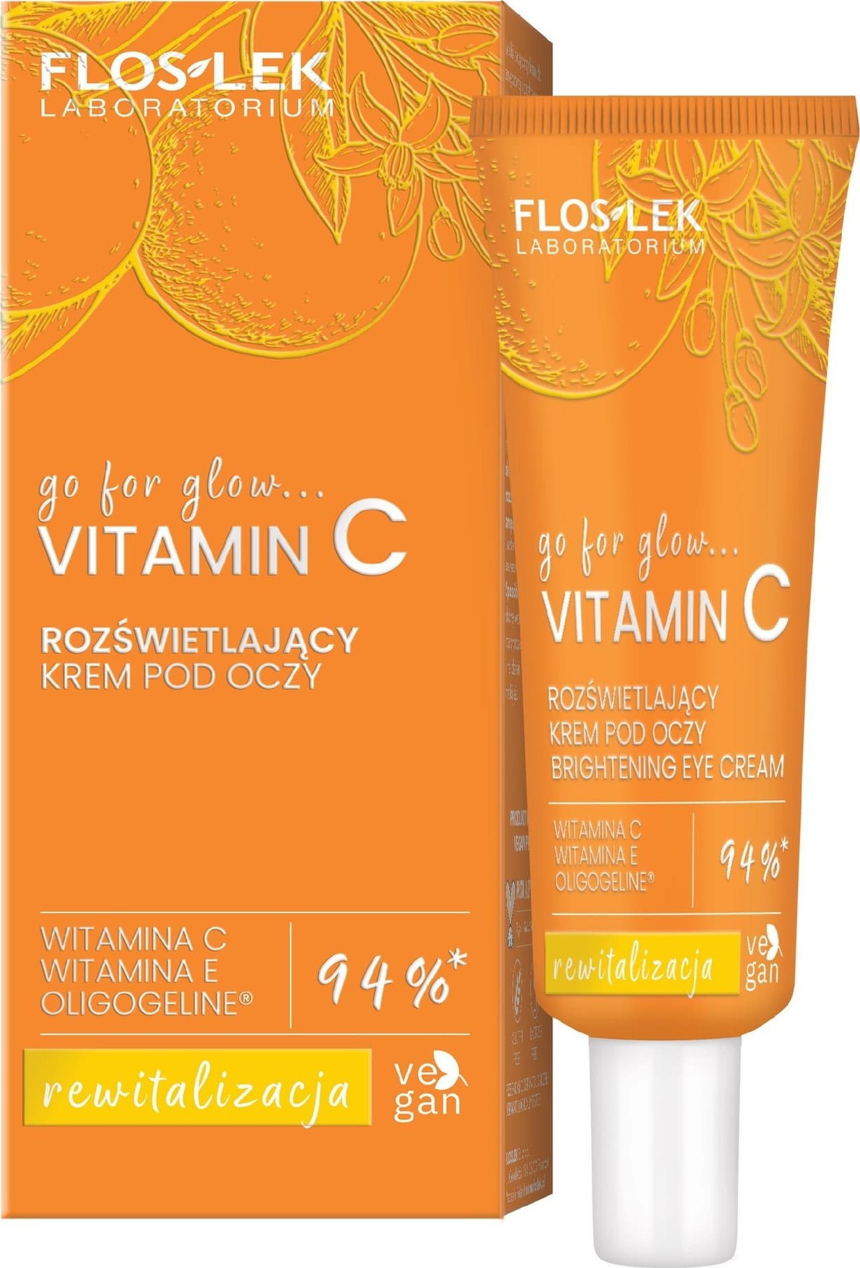Floslek FLOSLEK Go For Glow Witamin C Rozświetlający krem pod oczy 30 ml