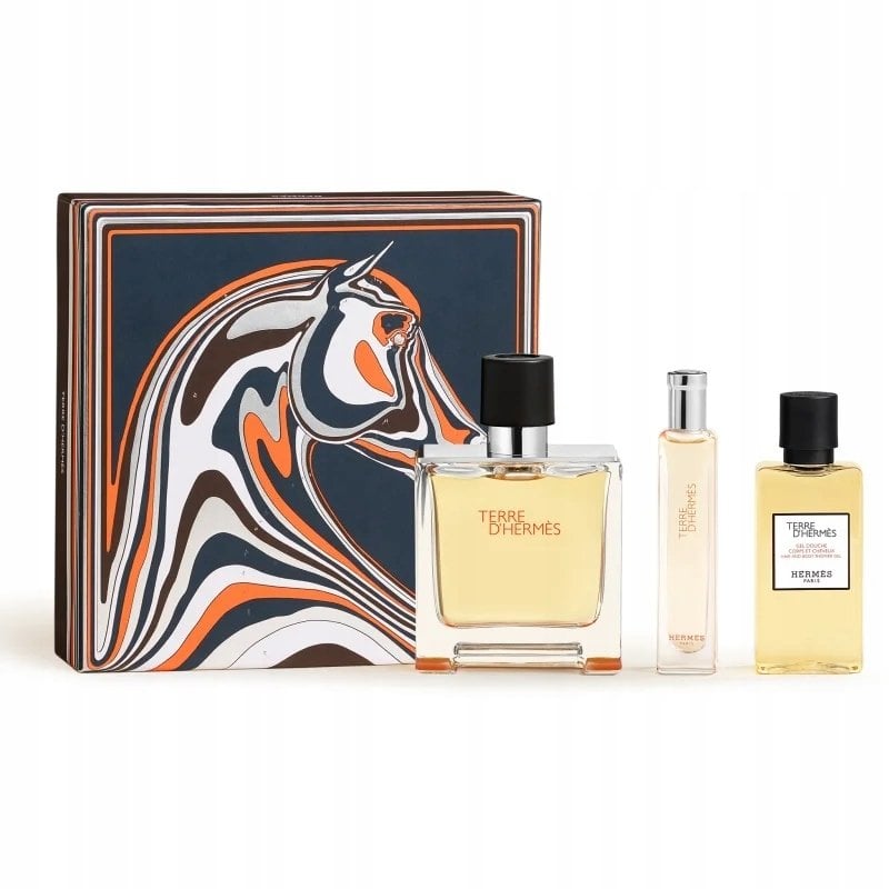 Hermès Terre D'Hermès Parfum 75 ml + Parfum 15 ml + SG body and hair 40 ml M
