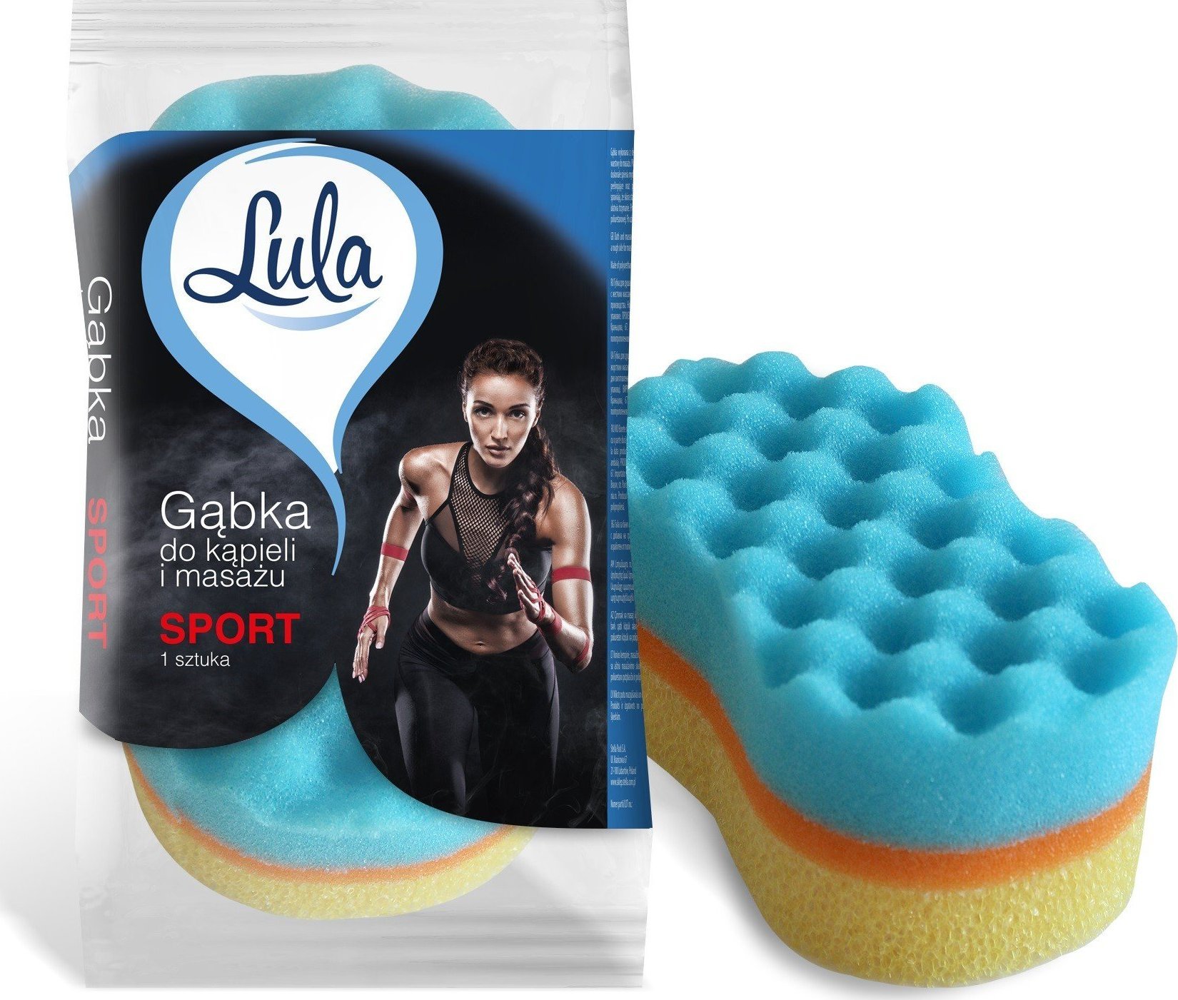 Stella LULA Gąbka do kąpieli i masażu Sport - mix kolorów 1szt