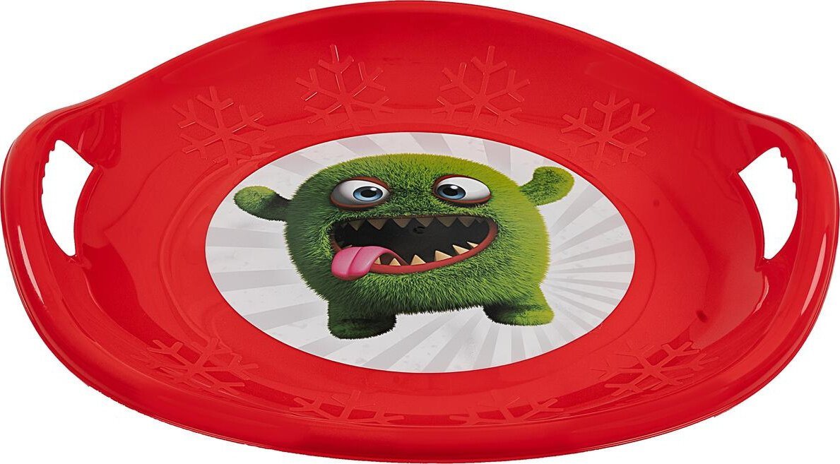 Enero Ślizg talerz zjazdowy ufo plastikowy profilowany czerwony rozmiar m