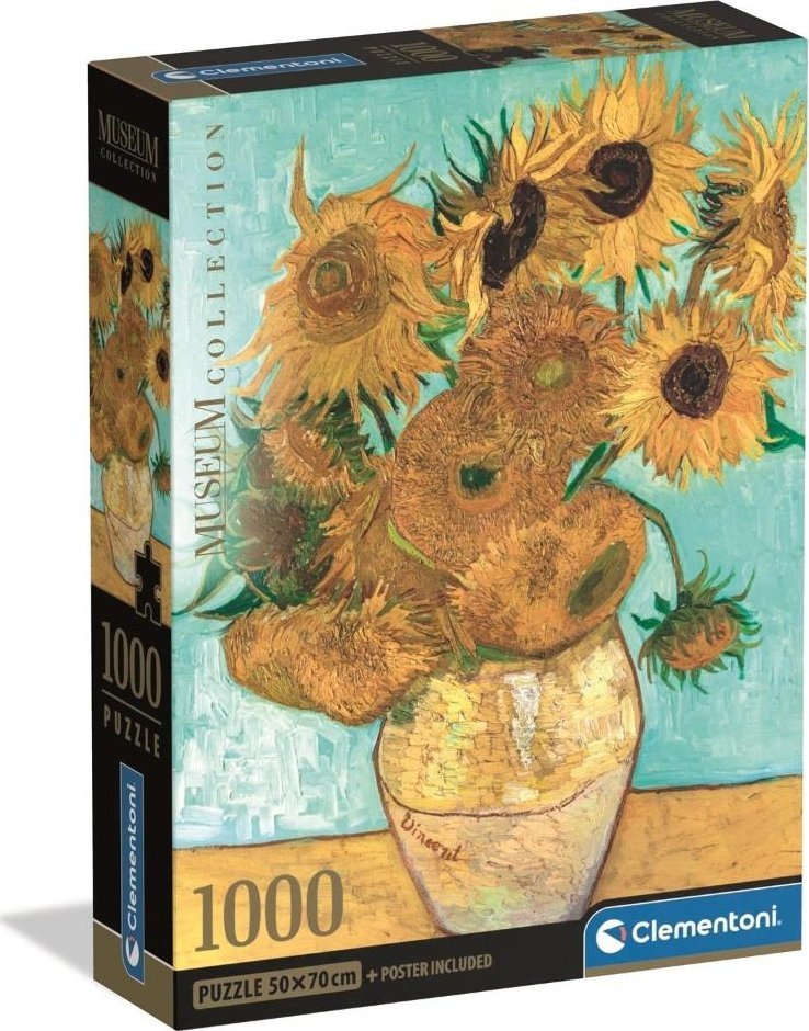 Clementoni Puzzle Compact Museum Van Gogh: Sun Flower 1000 elementów (39966)