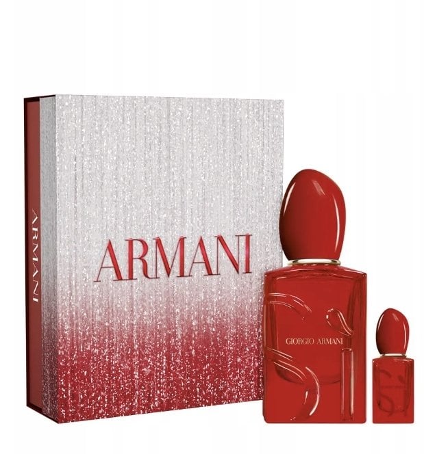 SET GIORGIO ARMANI Si Passione Red Musk Parfum spray 50ml + MINIATURA Parfum 7ml