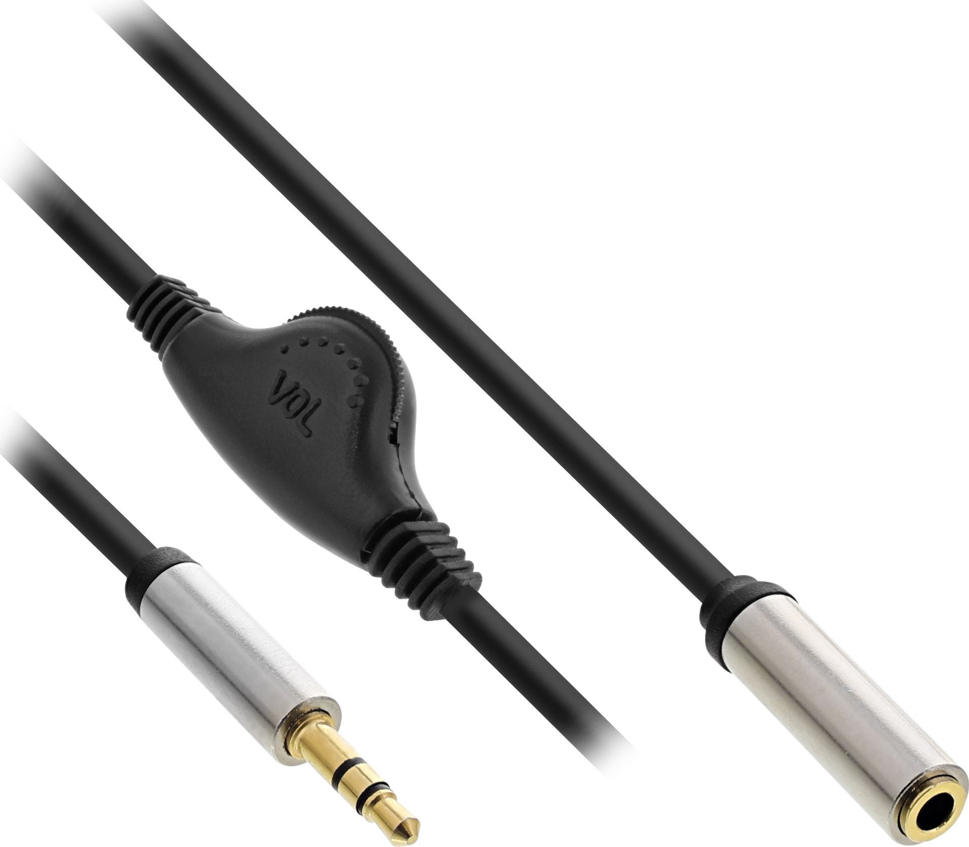 Kabel InLine Jack 3.5mm - Jack 3.5mm 0.25m czarny (99253B)