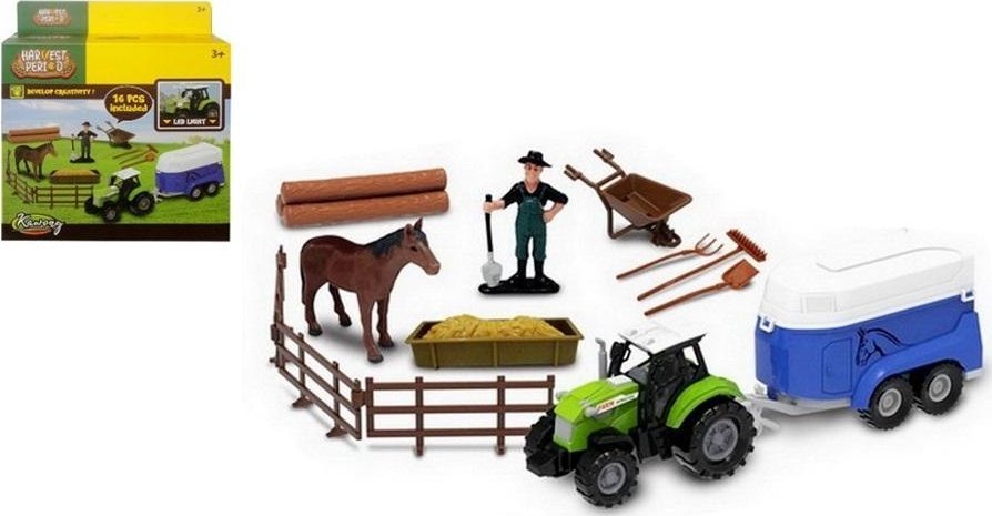 Zestaw rolniczy traktor ze światłem i dźwiękiem