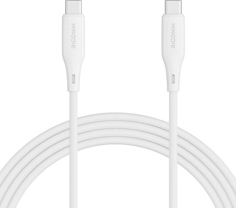 Kabel USB Ricomm USB-C - USB-C 1.2 m Biały (RLS304CCW)