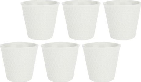 La Porcellana Bianca Zestaw 6 kubków Aperegina - Biały, 75 ml