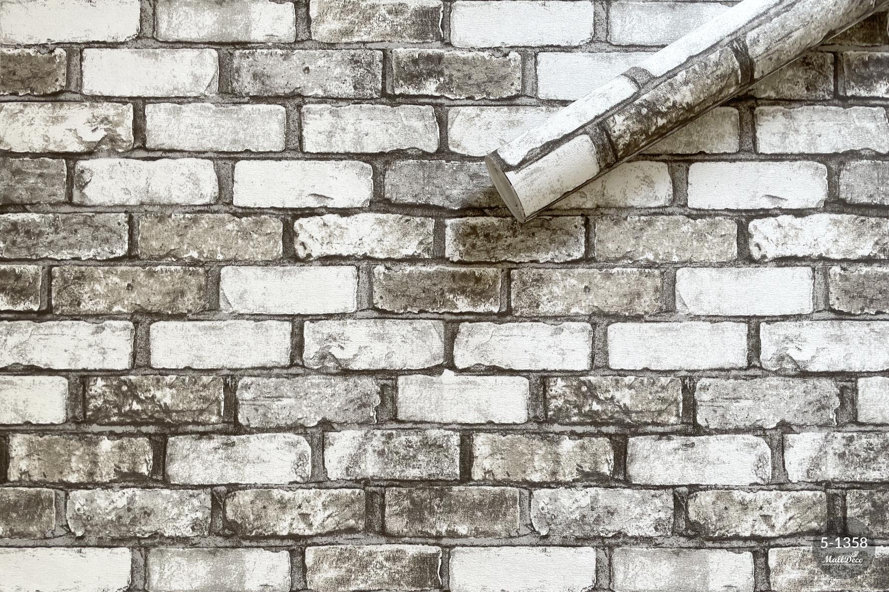 MallDeco MODEL TAPETY WINYLOWEJ COFFEE BRICK