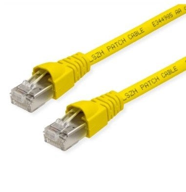 TELEGÄRTNER Kabel krosowy RJ45 S/FTP, kat. 6A, LSZH, żółty, 1,5 m