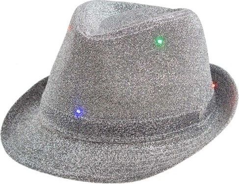 GoDan Kapelusz brokatowy srebrny - 1 szt. uniwersalny