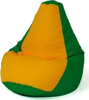 Go Gift Pufa worek sako GRUSZA zielony-żółty XL 130x90