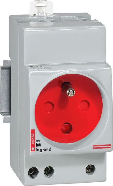 Legrand Gniazdo modułowe 2P+Z 10/16A z osłoną na szynę G382 (004282)
