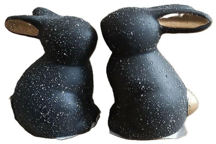 Figurki dwa zajączki nakrapiane