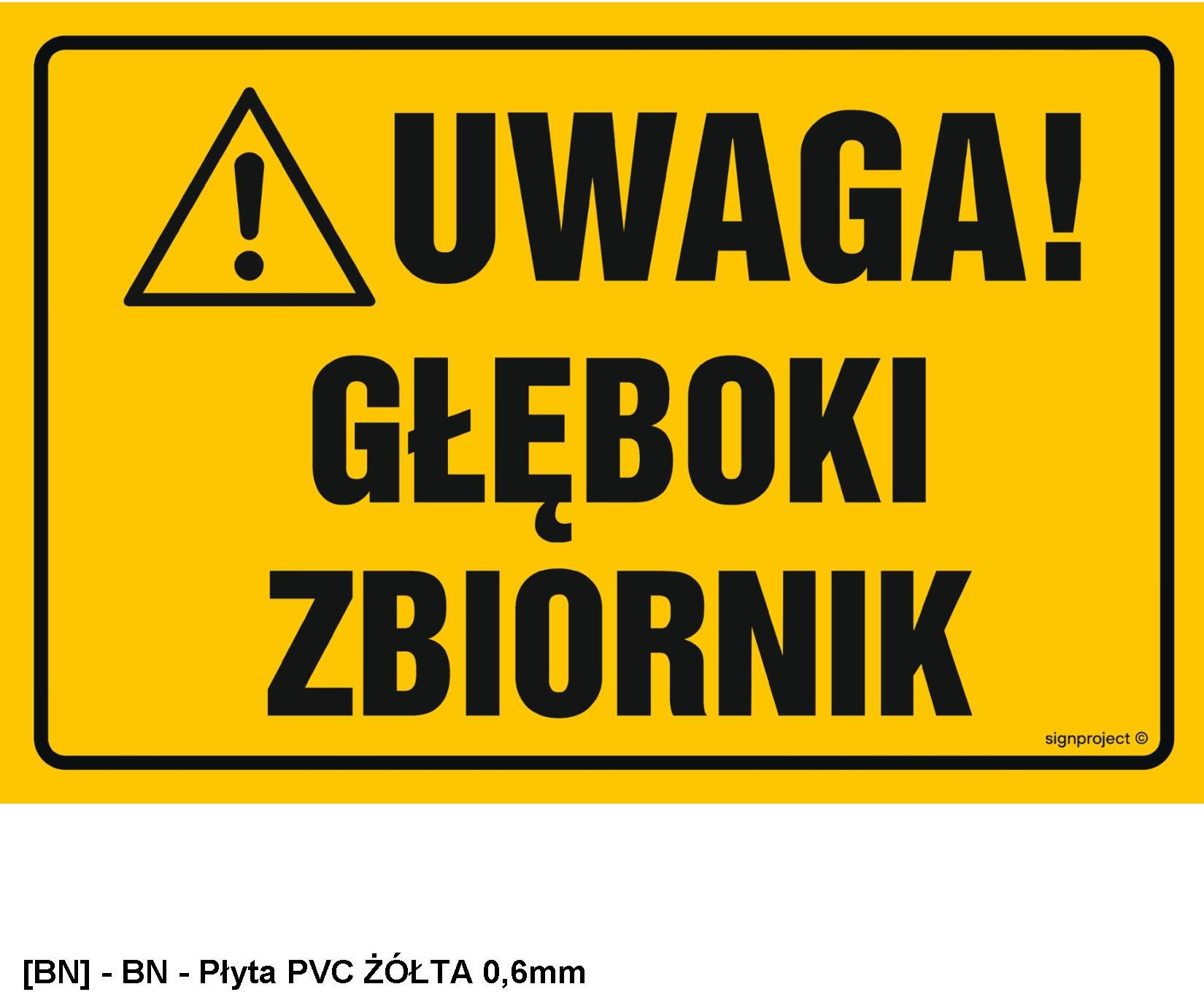 NC082 - Uwaga głęboki zbiornik 300x200