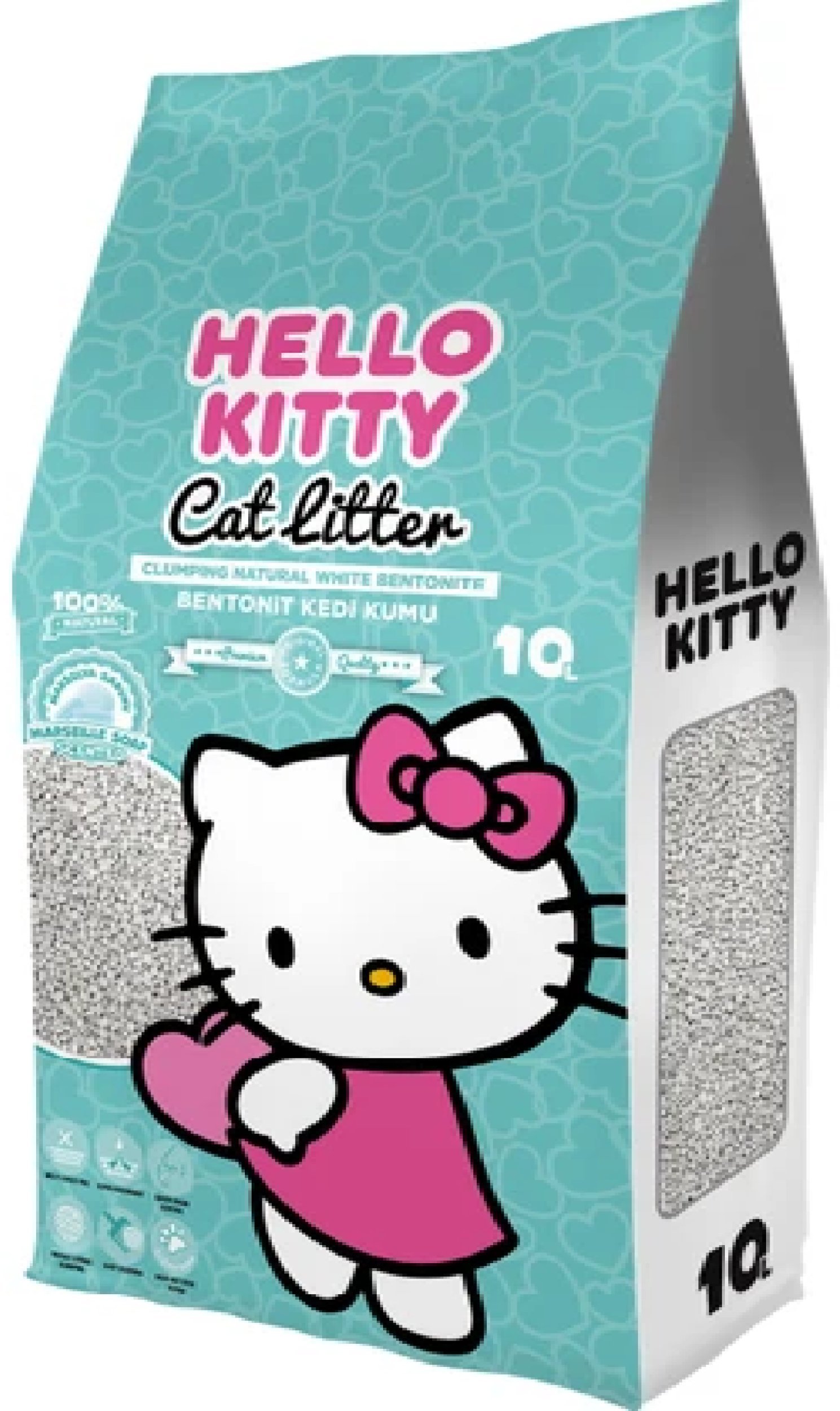Żwirek dla kota HelloKitty bentonitowy żwirek dla kota, mydło marsylskie 10L
