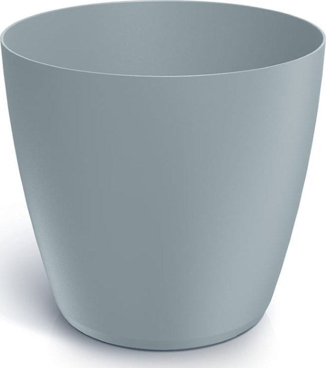 Doniczka plastikowa jasnoszara matowa 11,9x10,9 cm osłonka gładka na kwiaty Mate