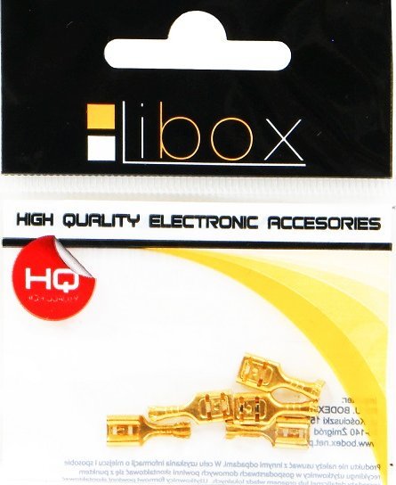 Libox Konektor 6,3mm złoty żeński duży LIBOX LB0044 5szt