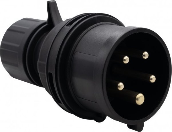 F-Elektro Wtyczka siłowa czarna 16A 5p - bolców estradowa