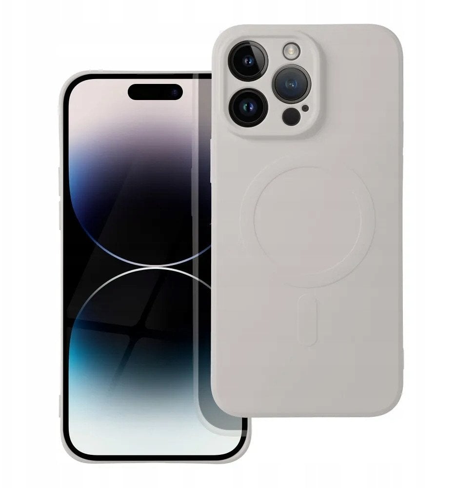 Futerał SILICONE MAG COVER kompatybilny z MagSafe do SAMSUNG A54 tytanowy szary