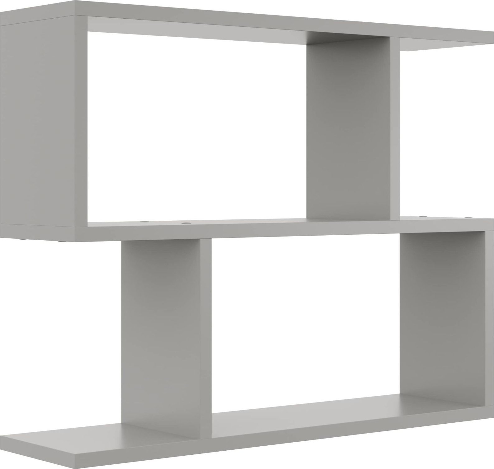 Tyletegotu Geometryczna półka wisząca, regał, 70x18x55 cm, szary, mat