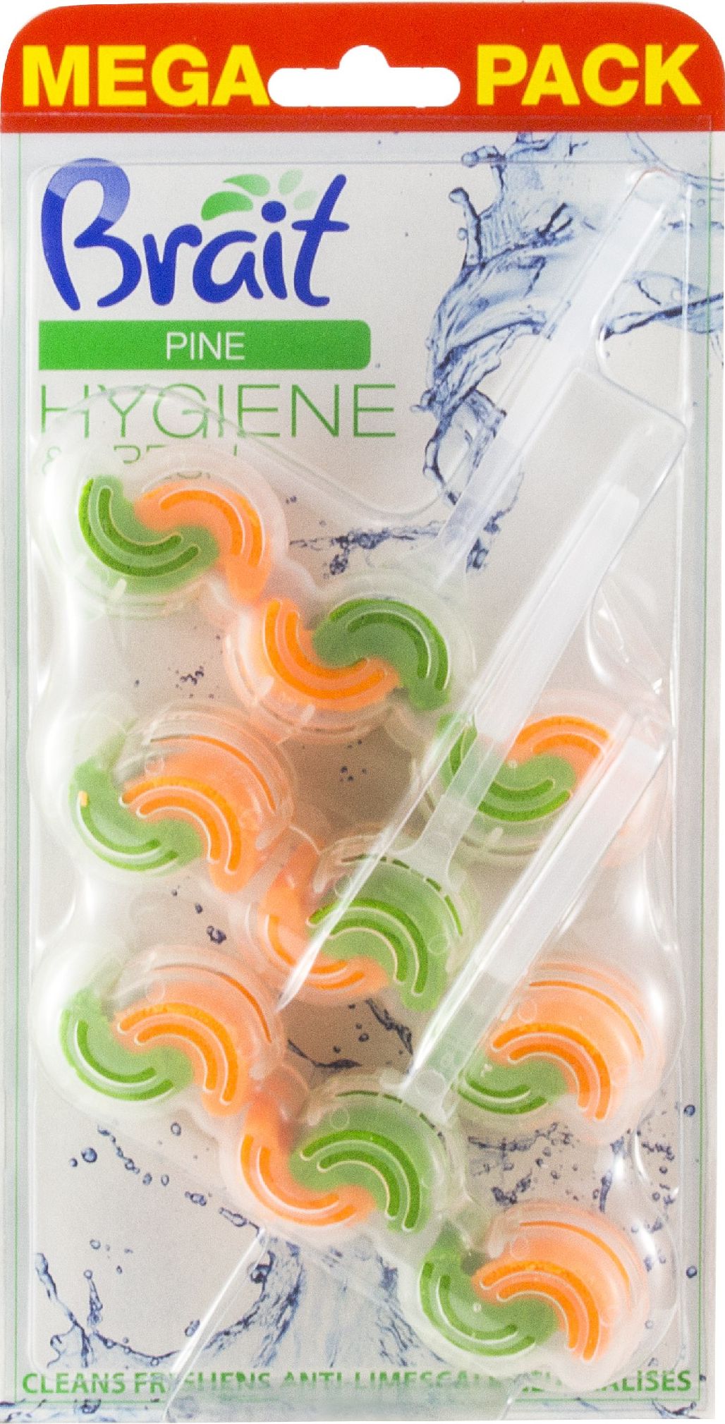 Brait Brait Hygiene & Fresh Kostka toaletowa do WC 2-fazowa Pine 1op.-3x45g