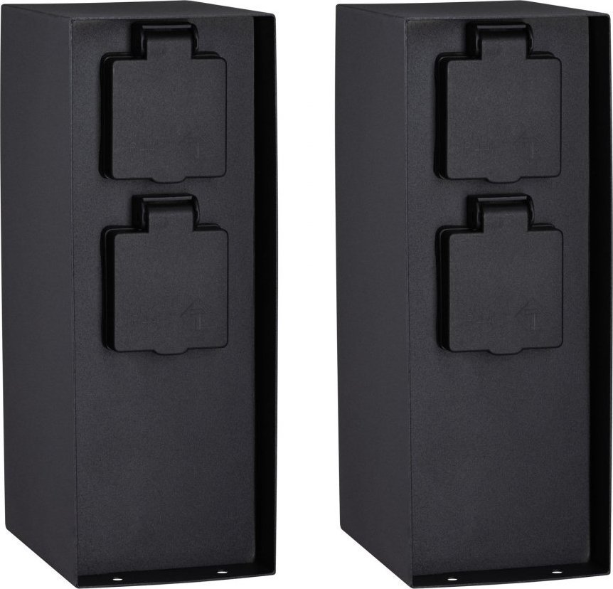 Paulmann Kolumna RIO 4 gniazda 230V IP44 stal szlachetna antracyt