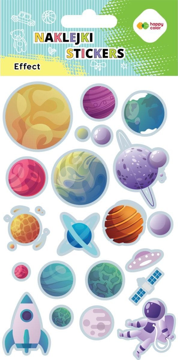 Naklejki EFFECT -Planets, 10x20cm, Happy Color