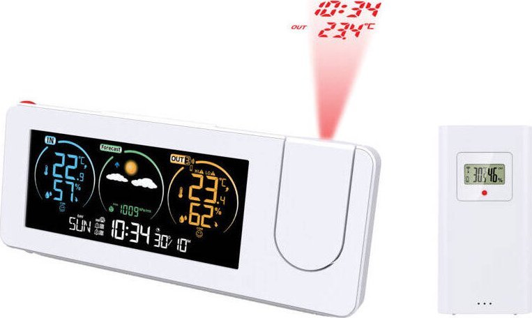 Triton Stacja pogody z projektorem JVD RB3538.2 Zegar Budzik .