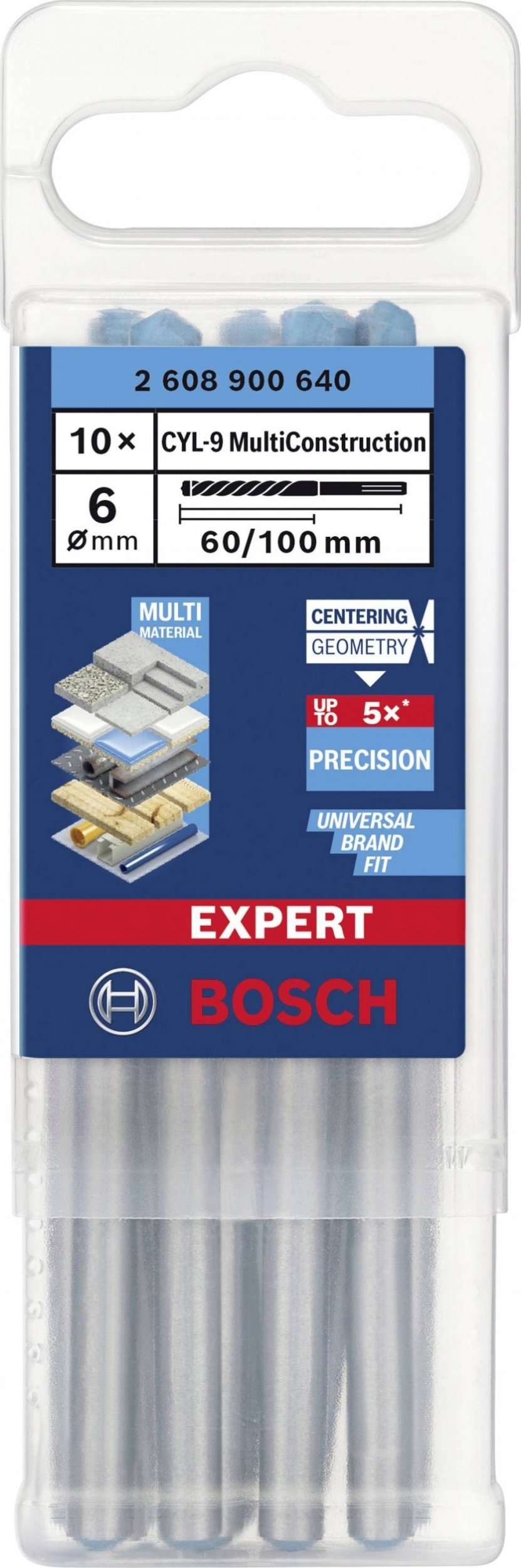 Wiertło Bosch Bosch Expert CYL-9 MultiConstruction drill, 6mm, 10 pieces (working length 60mm)