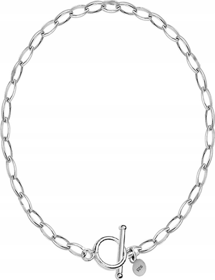 Radziszewska Jewellery Naszyjnik Srebrny Rolo Toggle 925 Łańcuszek Prezent DEDYKACJA GRATIS