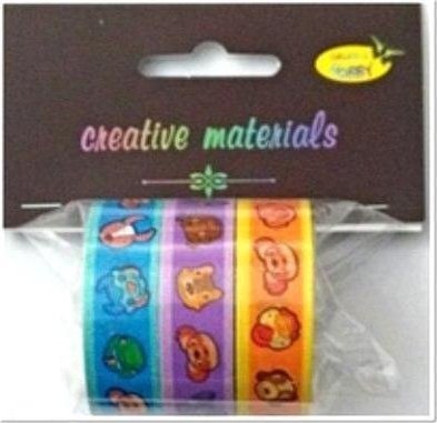 Taśmy samoprzylepne zwierzęta 15mm 3szt