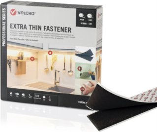 Velcro VELCRO Extra Thin Fastener Taśma z haczykiem 5m Taśma z pętelką, haczyk i pętelka 50mm czarna